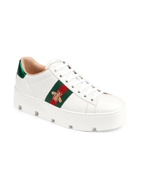 gucci sneakers bee and stars|gucci new ace platform sneakers.